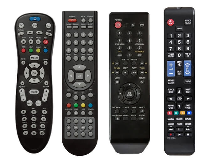 4 different remote controls